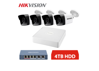 Hikvision IP 4 kamerový set 2MPx bullet 4TB