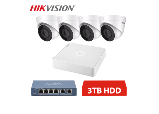 Hikvision IP 4 kamerový set 2MPx dome 3TB