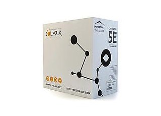 Vonkajší inštalačný kábel Solarix CAT5e UTP drôt PE 305m/box