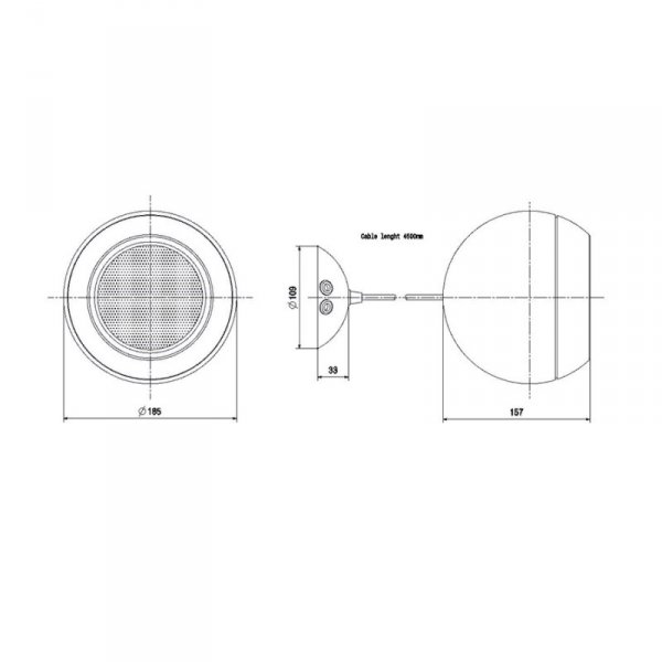 IC AUDIO DL-K 16-130/T-EN54 ZÁVESNÝ REPRODUKTOR 16 W / 100 V