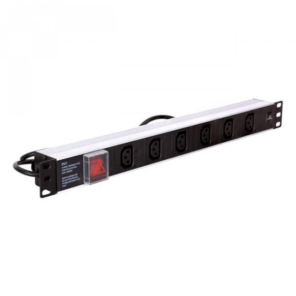 Power bar 1U for 19'' rack cabinets - 6 outlets C13