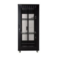 Racková skriňa 19'' 27U (600x800mm - stojaca - čierna - perforované dvere)