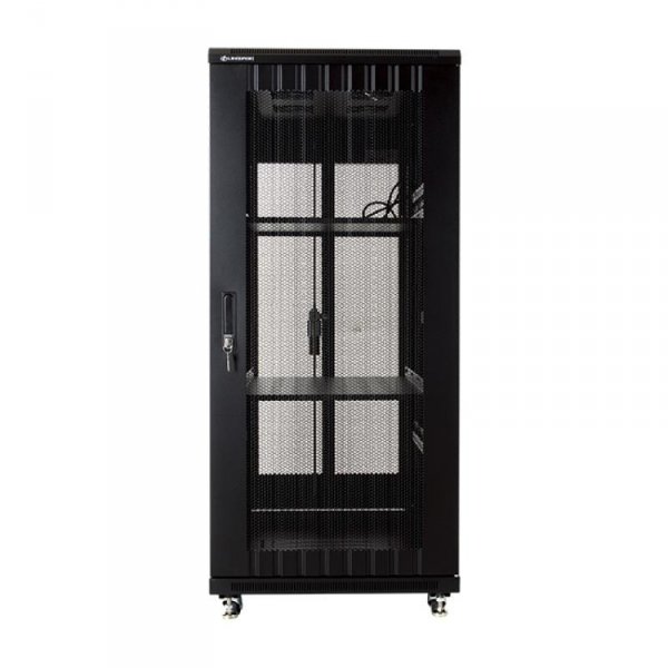 Racková skriňa 19'' 27U (600x800mm - stojaca - čierna - perforované dvere)