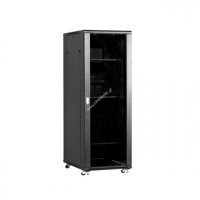 Racková skriňa 19'' 37U (800x800mm - stojaca - čierna - presklené dvere)