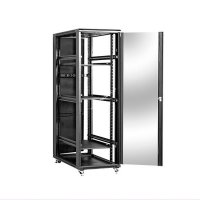 Racková skriňa 19'' 42U (800x1200mm - stojaca - čierna - presklené dvere)