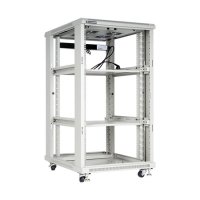 Racková skriňa 19'' 22U (600x800mm - stojaca - šedá - presklené dvere)