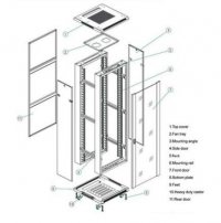 Racková skriňa 19'' 27U (600x800mm - stojaca - čierna - perforované dvere)