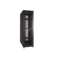 Racková skriňa 19'' 42U (800x1000mm - stojaca - čierna - perforované oceľové dvere)