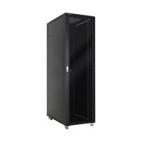 Racková skriňa 19'' 47U (800x1200mm - stojaca - čierna -presklené dvere)