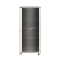 Racková skriňa 19'' 42U (600x1000mm - stojaca - šedá - presklené dvere)