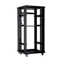 Racková skriňa 19'' 32U (600x600mm - stojaca - čierna - presklené dvere)