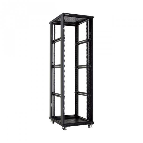 Racková skriňa 19'' 42U (600x800mm - stojaca - čierna - presklené dvere)