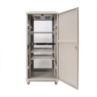 Racková skriňa 19'' 42U (600x800mm - stojaca - šedá - presklené dvere)