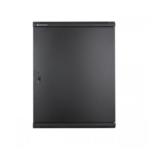 Racková skriňa 19'' 18U (600x600mm - závesná - čierna - oceľové dvere)