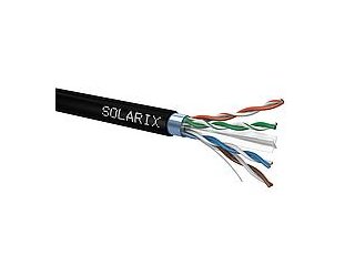 Solarix vonkajšie inštalačný kábel CAT6 FTP drôt PE 500m/rolka