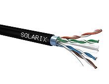 Solarix vonkajšie inštalačný kábel CAT6 FTP drôt PE 500m/rolka