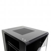Racková skriňa 19'' 22U (600x800mm - stojaca - čierna - presklené dvere)