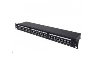 Patchpanel FTP CAT6 24 portov RJ-45 s vyväzovacie lištou