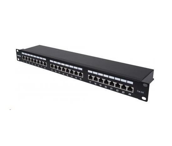 Patchpanel FTP CAT6 24 portov RJ-45 s vyväzovacie lištou
