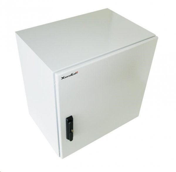 Vodotesná racková skriňa 19'' 12U (600x450mm - závesná - šedá - oceľové dvere)