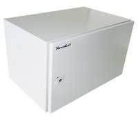 Vodotesná racková skriňa 19'' 6U (600x400mm - závesná - šedá - oceľové dvere)