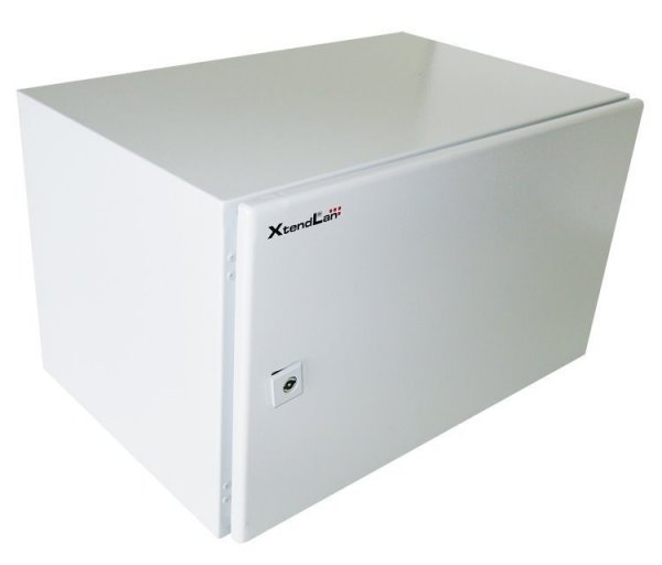 Vodotesná racková skriňa 19'' 6U (600x400mm - závesná - šedá - oceľové dvere)