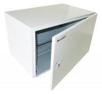 Vodotesná racková skriňa 19'' 6U (600x400mm - závesná - šedá - oceľové dvere)