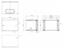 Vodotesná racková skriňa 19'' 6U (600x400mm - závesná - šedá - oceľové dvere)