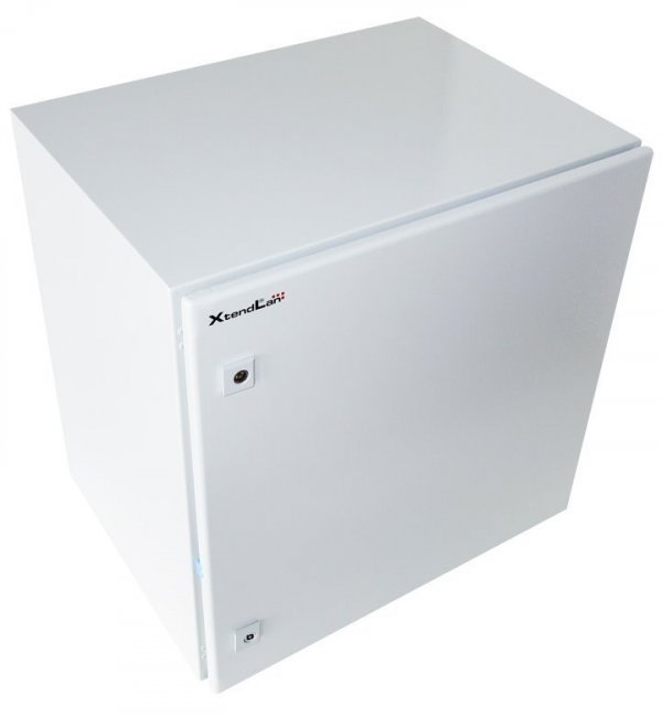 Vodotesná racková skriňa 19'' 11U (600x450mm - závesná - šedá - oceľové dvere)
