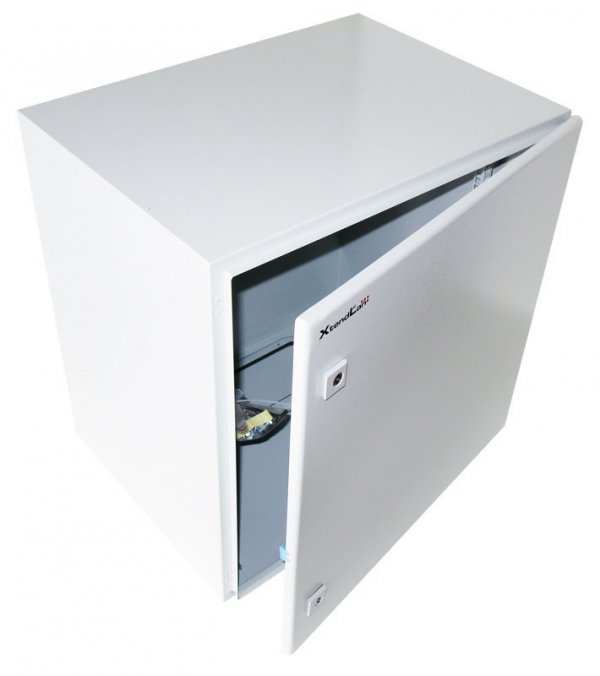 Vodotesná racková skriňa 19'' 11U (600x450mm - závesná - šedá - oceľové dvere)