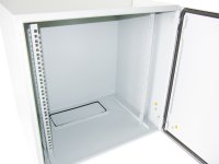 Vodotesná racková skriňa 19'' 11U (600x450mm - závesná - šedá - oceľové dvere)