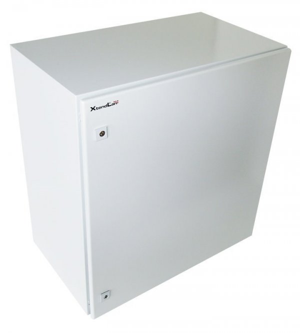 Vodotesná racková skriňa 19'' 17U (600x450mm - závesná - šedá - oceľové dvere)