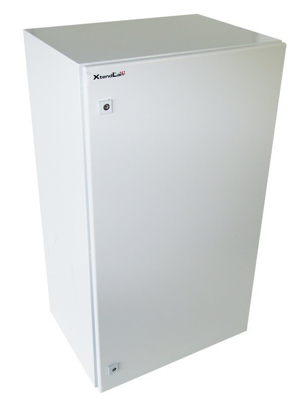 Vodotesná racková skriňa 19'' 22U (600x450mm - závesná - šedá - oceľové dvere)