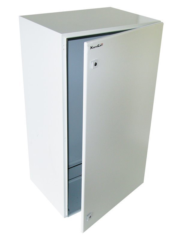Vodotesná racková skriňa 19'' 22U (600x450mm - závesná - šedá - oceľové dvere)