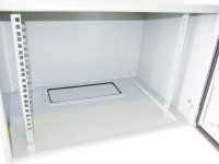 Vodotesná racková skriňa 19'' 8U (600x450mm - závesná - šedá - oceľové dvere)