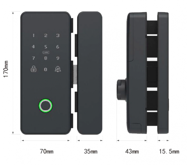 Smart Lock pre sklenené dvere