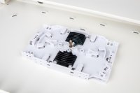 Patchpanel 1U, 19", výsuvný, 24x SC simplex, biely (2x kazeta 1/12)
