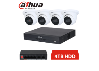 DAHUA IP 4 KAMEROVÝ SET 4MPX DOME 4TB