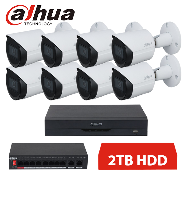 DAHUA IP 8 KAMEROVÝ SET 4MPX BULLET 2TB