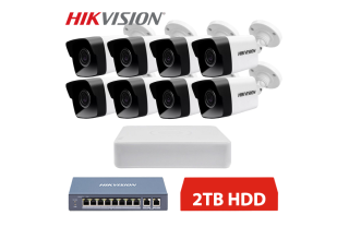 Hikvision IP 8 kamerový set 2MPx bullet 2TB