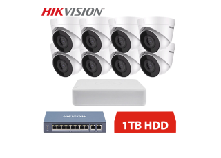Hikvision IP 8 kamerový set 2MPx dome 1TB