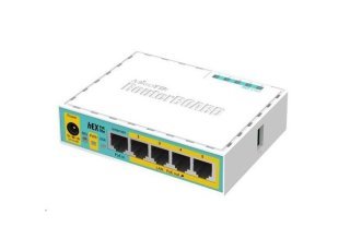 MikroTik RouterBOARD hEX PoE Lite, 650MHz CPU, 64MB RAM, 5x LAN, USB, PoE, 1x USB, vrátane. Licencia L4
