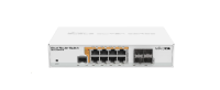 MikroTik Cloud Router Switch CRS112-8P-4S-IN, 400MHz CPU, 128MB RAM, 8xLAN, PoE max. 67W, 4xSFP slot, vrátane. Licencia L5