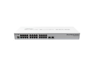 MikroTik Cloud Router Switch CRS326-24G-2S+RM, 800MHz CPU,512MB RAM, 24xLAN, 2xSFP+ slot, vrátane. L5