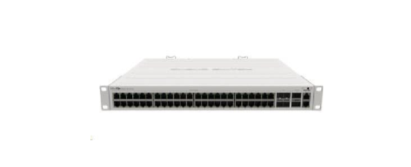 MikroTik Cloud Router Switch CRS354-48G-4S+2Q+RM, 650MHz CPU, 64MB, 1x10/100, 48xGLAN, 4xSFP+, 2xQSFP, vrátane. L5