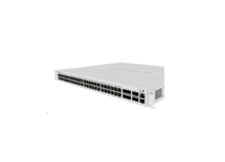 MikroTik Cloud Router Switch CRS354-48P-4S+2Q+RM, 650MHz CPU, 64MB, 1x10/100, 48xGLAN(PoE), 4xSFP+, 2xQSFP, vrátane. L5