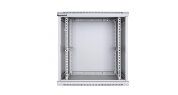 Racková skriňa 19'' 12U (600x600mm - závesná - šedá - oceľové dvere)