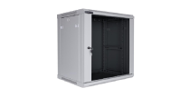 Racková skriňa 19'' 12U (600x600mm - závesná - šedá - presklené dvere)