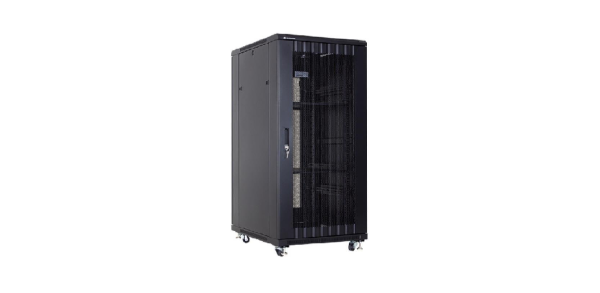 Racková skriňa 19'' 27U (600x800mm - stojaca - čierna - perforované dvere)