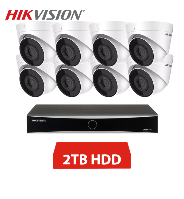 HIKVISION IP 8 KAMEROVÝ SET 4MPX DOME 2TB
